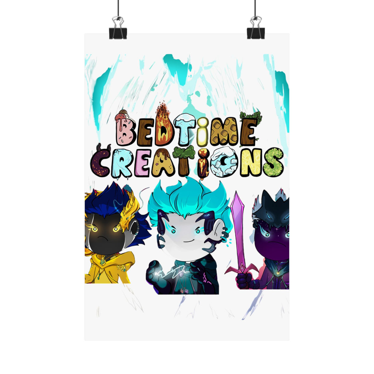 Bedtime Creations Poster — Chibi Fantasy Friends